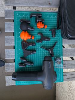 Handheld Massage Gun + Case and Point Accessories