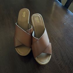 Brown Mossimo Tall Wedges 8