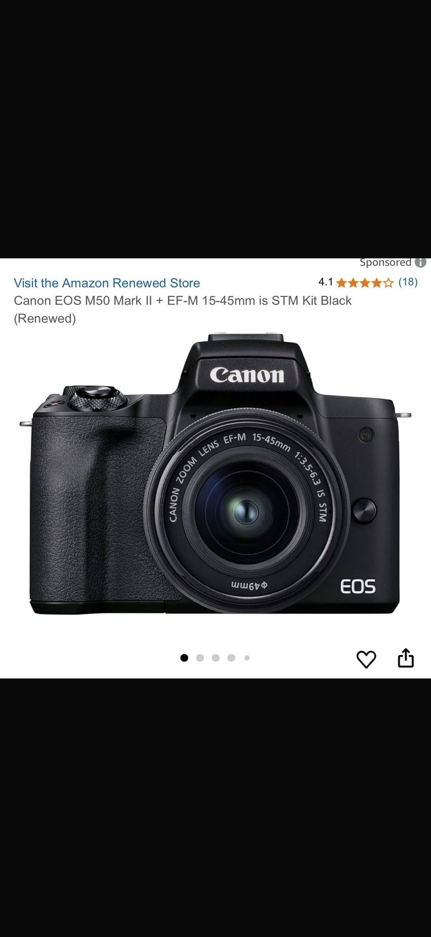 Canon M50 Mark II + 15-45mm
