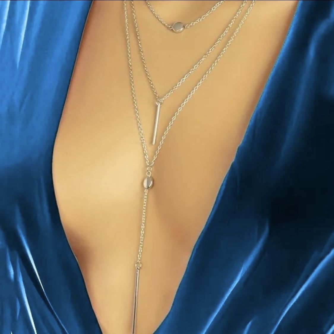 Sexy Silver Layered Summer Choker Necklace