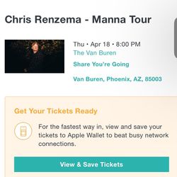 GA Chris Renzema - Manna Tour (Apr 18th)