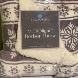 Comfort Bay Brand Microlight Berber Throw 