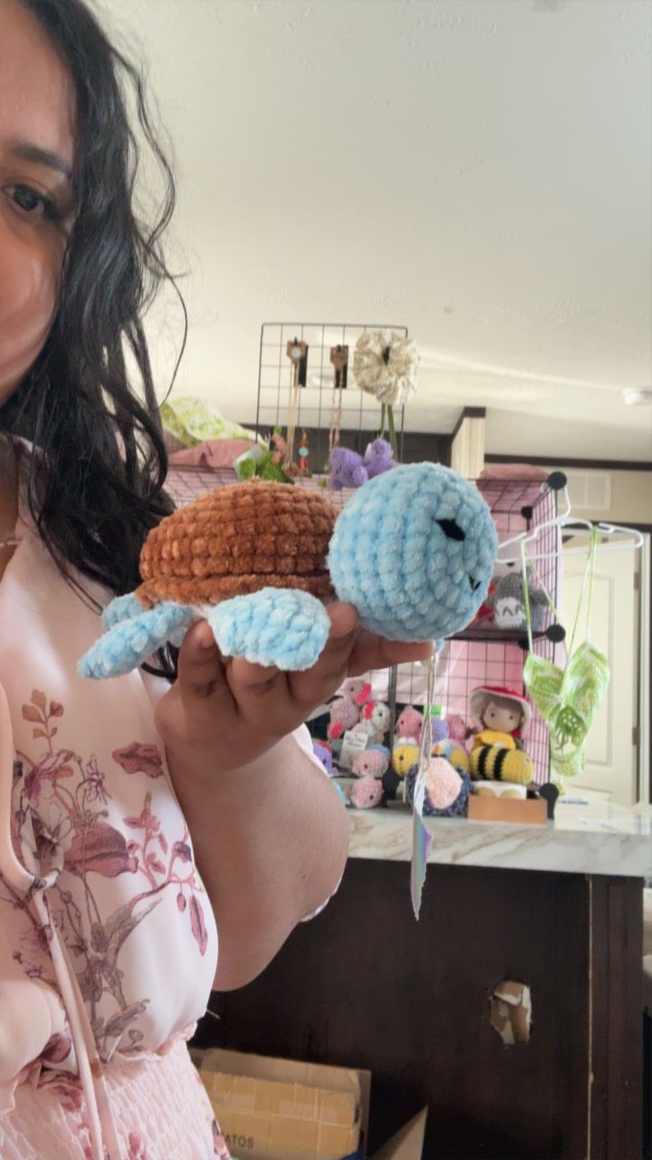 Sea Turtle Crochet Plushie Handmade