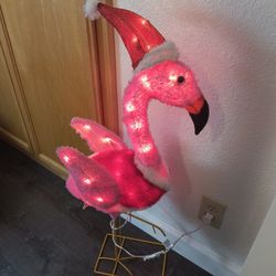 Flamingo Christmas Light Up Indoor/Outdoor 