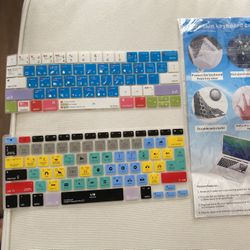 For sale two brand new ultra-thin silicona MAC keyboard cover designed for video editing App.