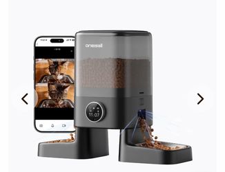 Oneisall Automatic Cat Feeder With Camera, 5L/20 Cups
