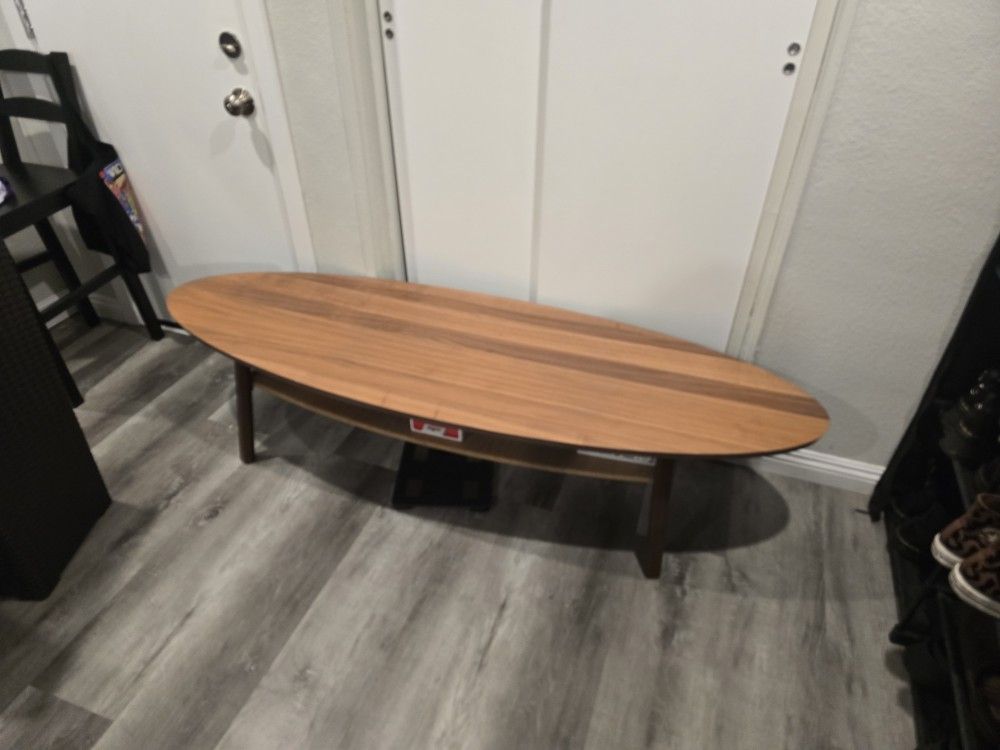 Wooden 'Surfboard' Coffee Table