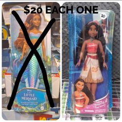 DISNEY PRINCESS MOANA OR LITTLE MERMAID DOLL 