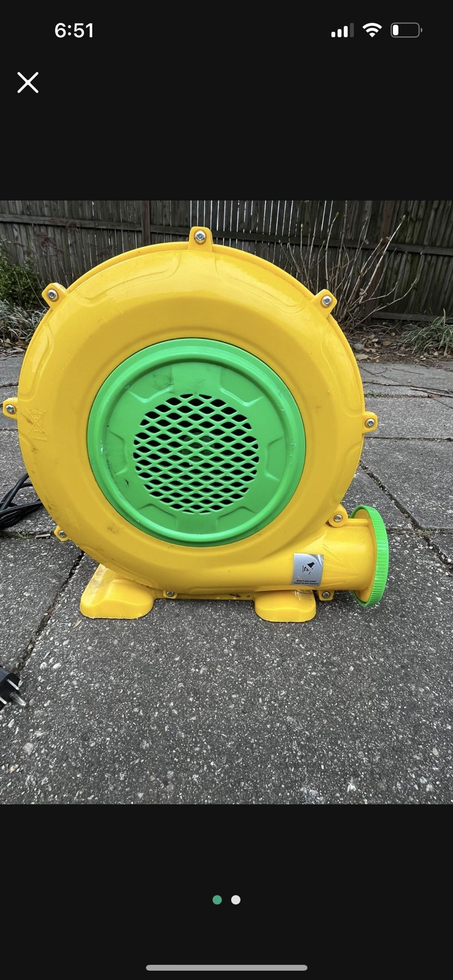 Inflatable Slide/bounce House Blower