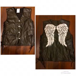 TWD Daryl Dixon Angel Wings Vest Costume-Child One Size Fits Most-XS Adult