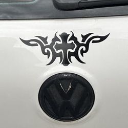 Cross Tramp Stamp Car sticker/ Decal