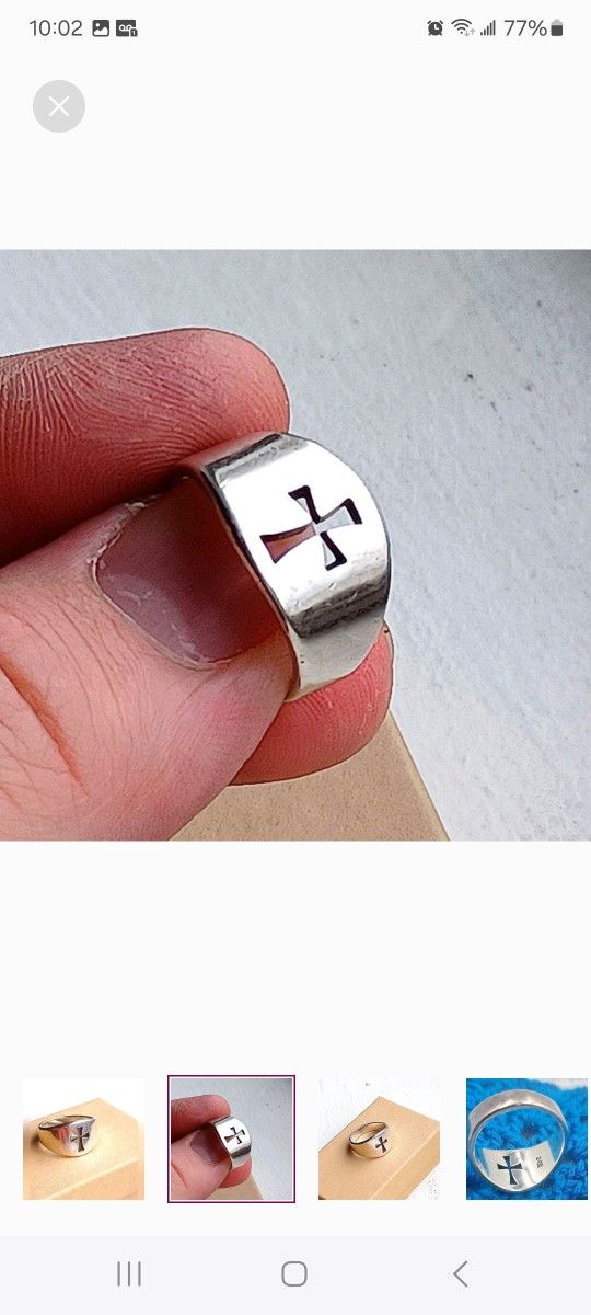 James Avery Wide Cosslet Ring Sized 7.5