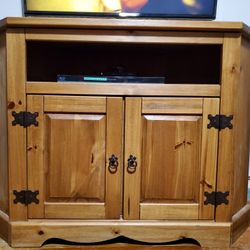 REDUCED-TV Stand, cabinet, corner, solid wood