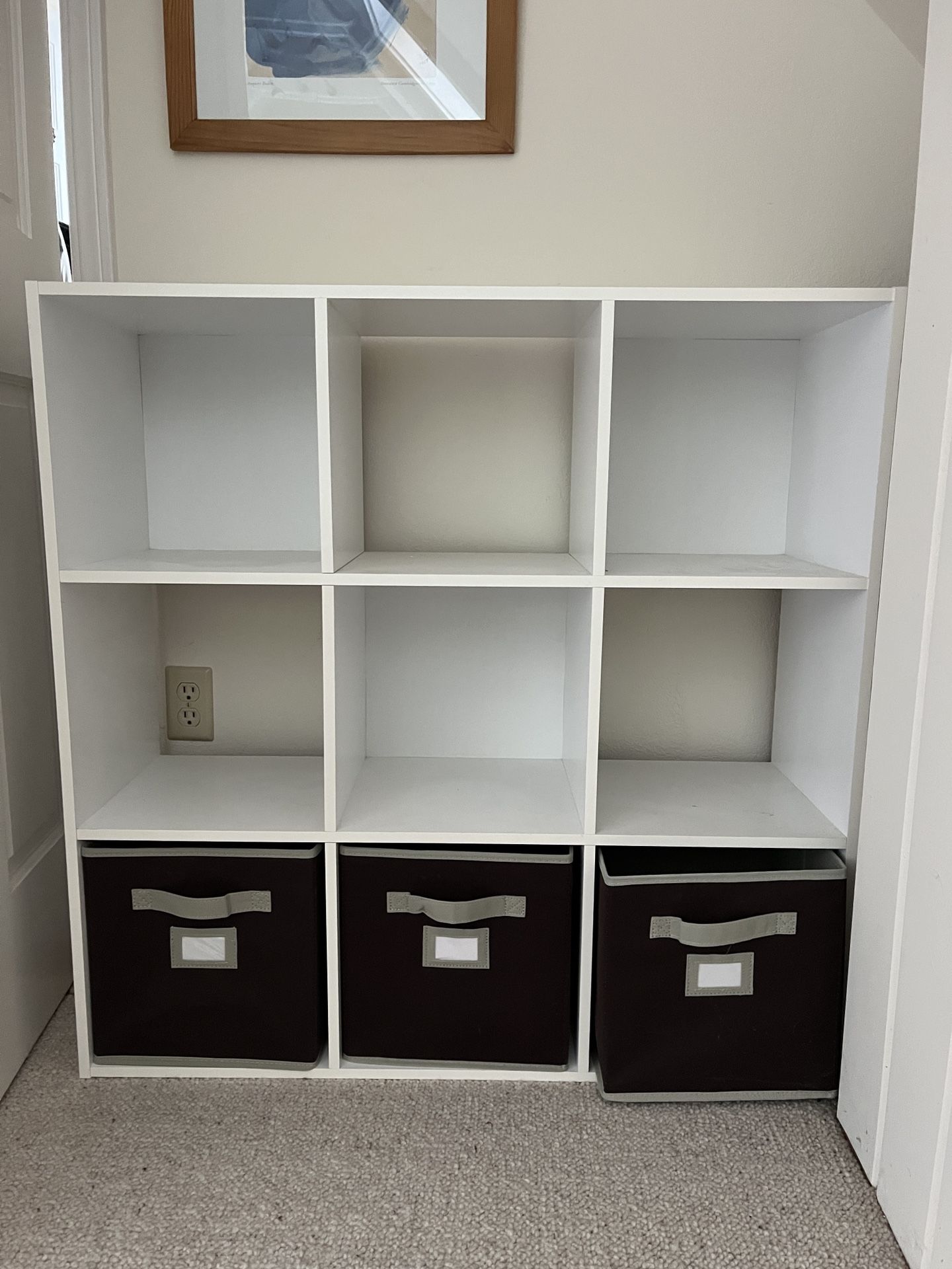 9 Cubicle storage Shelf With Three Bins