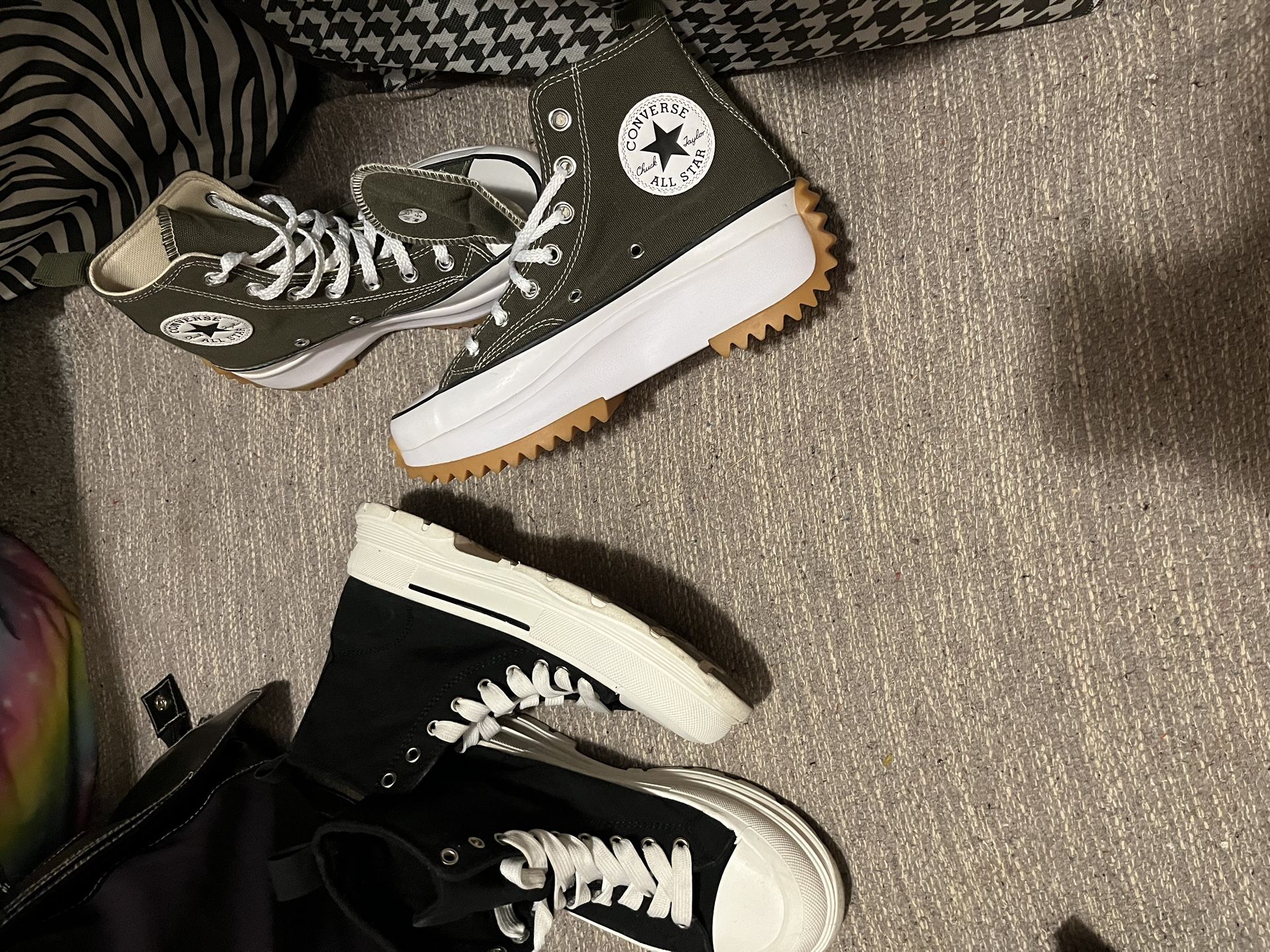 Converse Size 6 $65 New!! Green /Olive