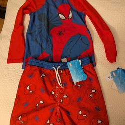 Spiderman Swimsuit Size 8