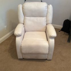 Comfortable White Recliner