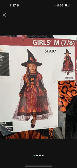 Girls Medium Orange Which Costume