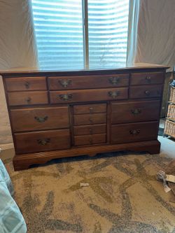 Vintage 1950s Solid Wood Bedroom Set – $1,875