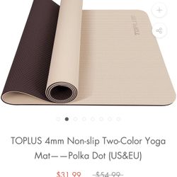TOPLUS 4mm Non-slip Two-Color Yoga Mat——Polka Dot 