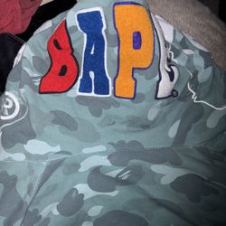 BAPE Hoodie Light Green Camo
