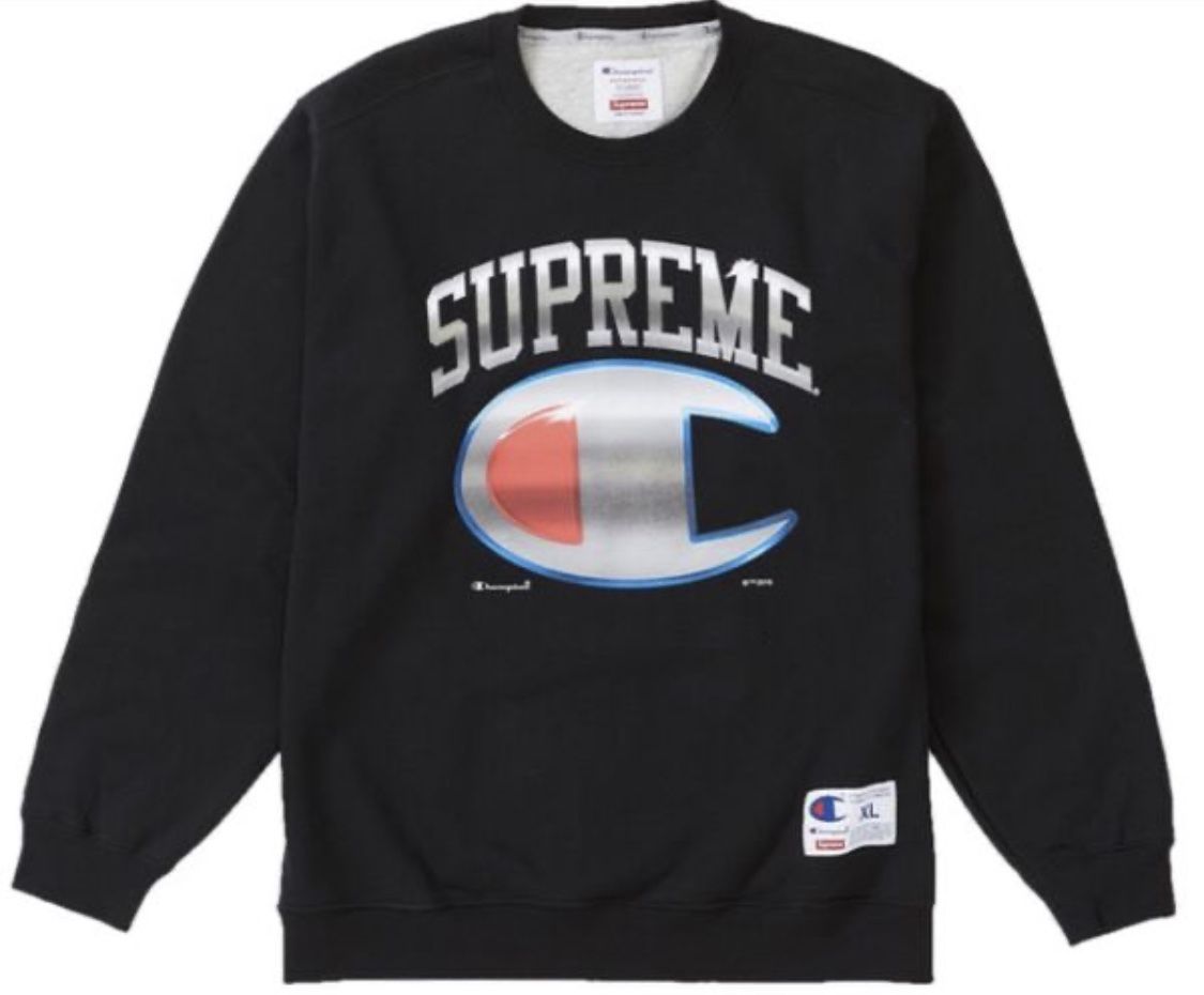 Supreme®/Champion® Chrome Crewneck Dark Teal Size Medium