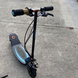 Razor electric scooter, tennis rackets, swivel board, spike ball bats, travel backpack