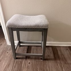 Two Gray Bar/kitchen Stools