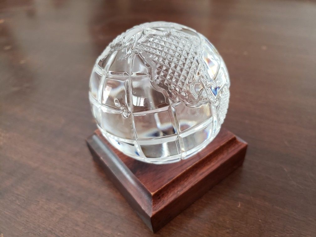 Waterford crystal world globe Paperweight