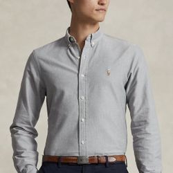POLO RALPH LAUREN Button-Down Cotton Oxford Shirt Size Medium Custom Fit 