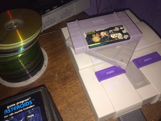 Super Nintendo with games