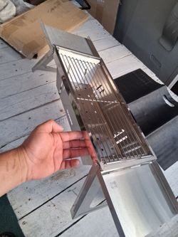 Portable Folding Charcoal Barbecue - Stainless Steel Grill_ new _mini