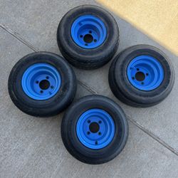 Golf Cart wheel And Tires With Hubcaps