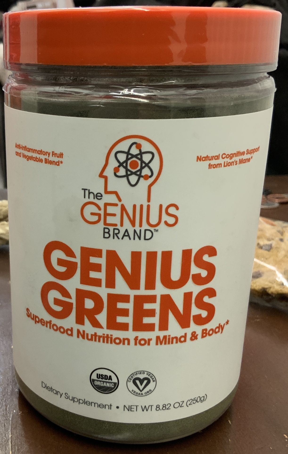 THE GENIUS BRAND Genius Greens Formula... Value $50... MOVING OUT OF STORAGE EVERYTHING MUST GO!!