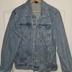 Retro 80s 90s Light Blue Denim Jean Jacket. Size Men's Small. Casual 