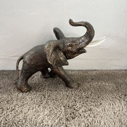 THAI TEAK AUTHENTIC WOOD ELEPHANT SCULPTURE