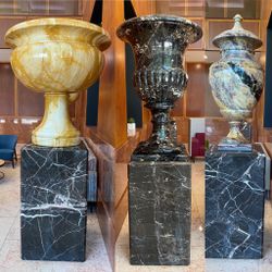 Marble Pedestals And Urns 
