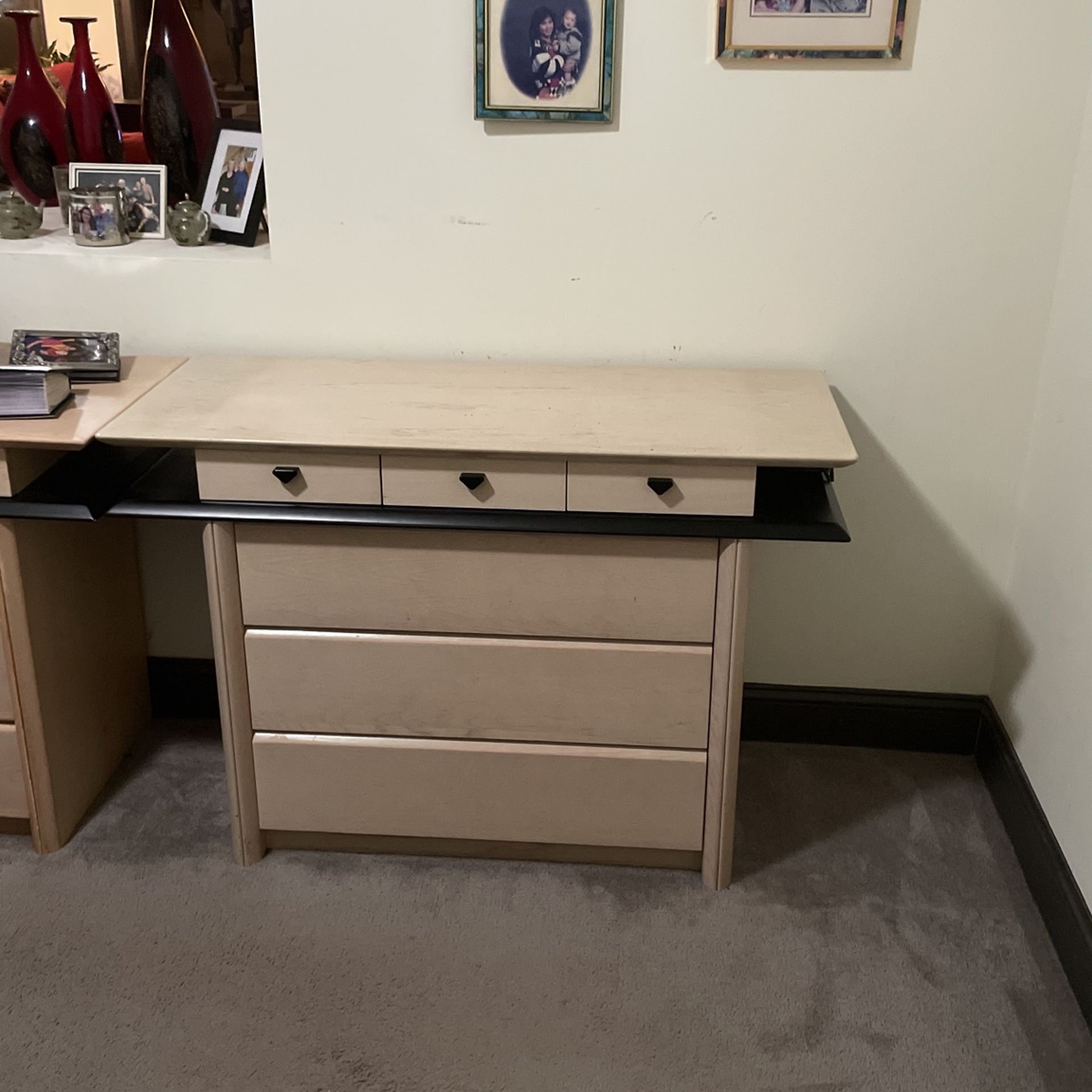 Danish Modern 1980ish Dresser White Washed Ash