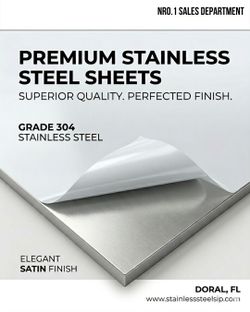 Premium Brushed Stainless Steel Sheets – Gauges 24–16 – Best Deal in Doral