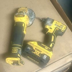 Dewalt Angle Grinder And Impact Driver 