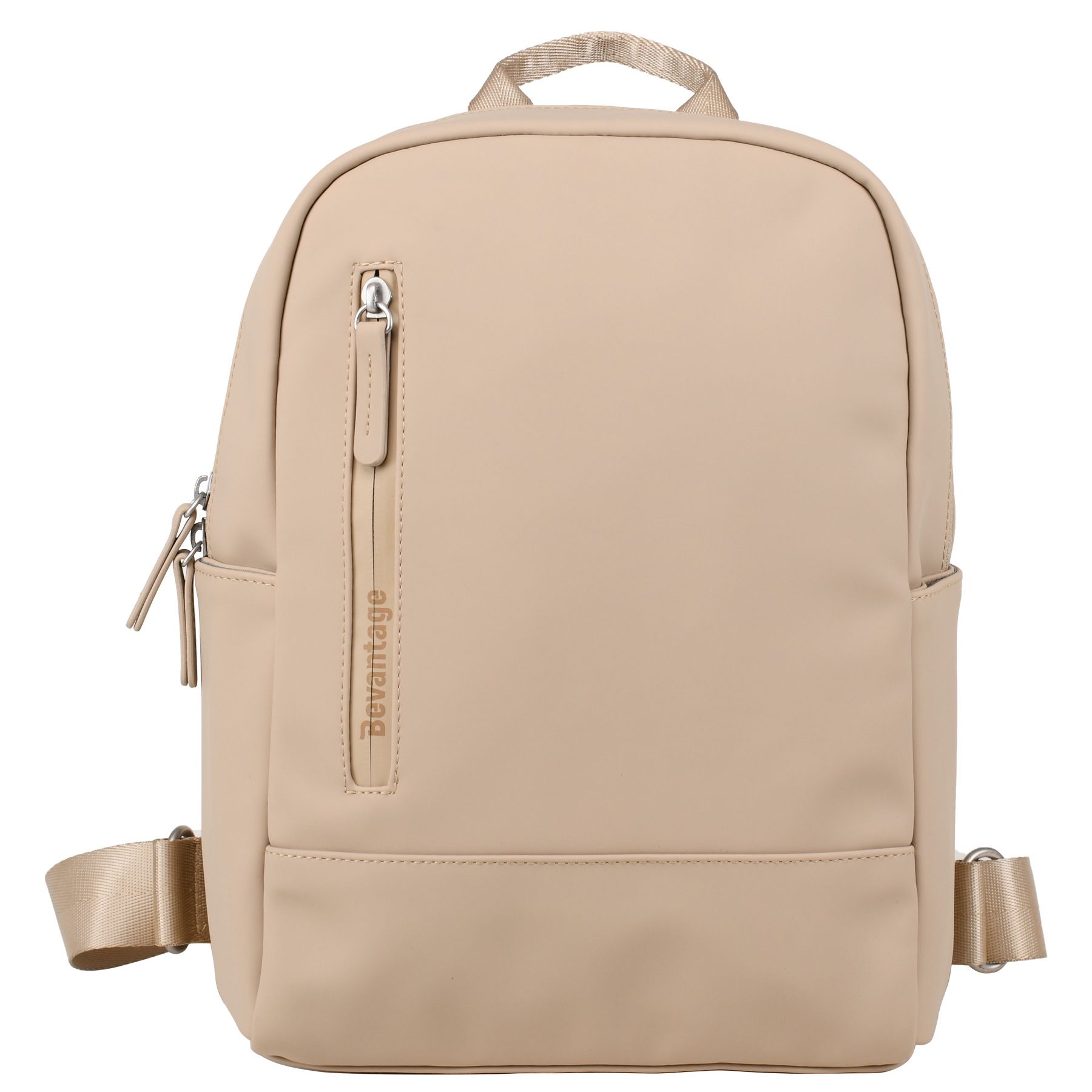 Small Backpack PU Leather Cute Lightweight Daily Waterproof Dirt Resistant, Tan