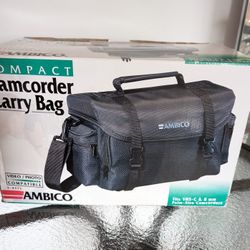 Ambico Black Nylon Camera Camcorder Bag (V-4475) New In Box ( Just Carry Bag)
