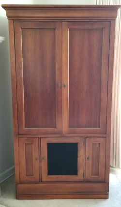 Solid Wood Armoire TV Stand by Scott Shuptrine