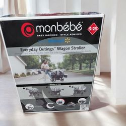 Monbebe Everyday Outings Wagon Stroller, Cobblestone Grey