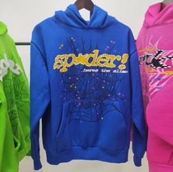 Blue sp5der hoodie