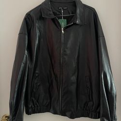 SHEIN Lightweight Leather Jacket - Size L / 8-10 Brand New