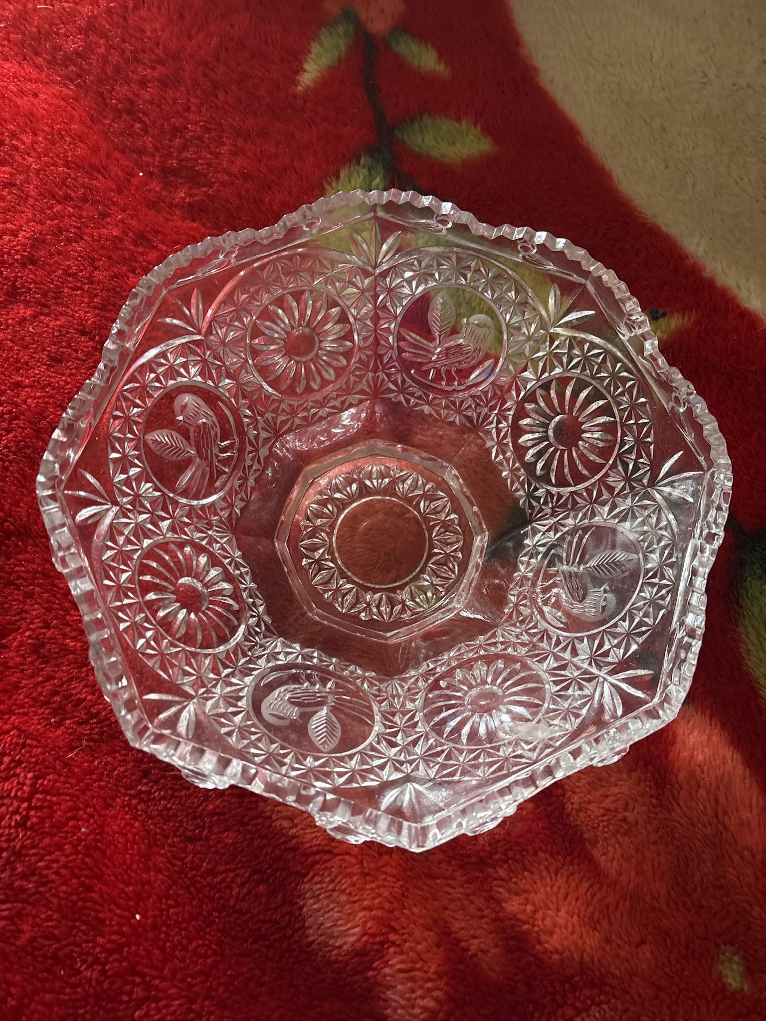 Vintage Glass Candy Dish