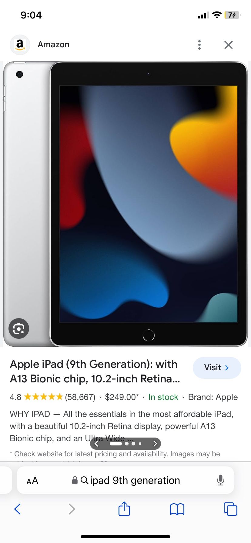 iPad 9th Generation