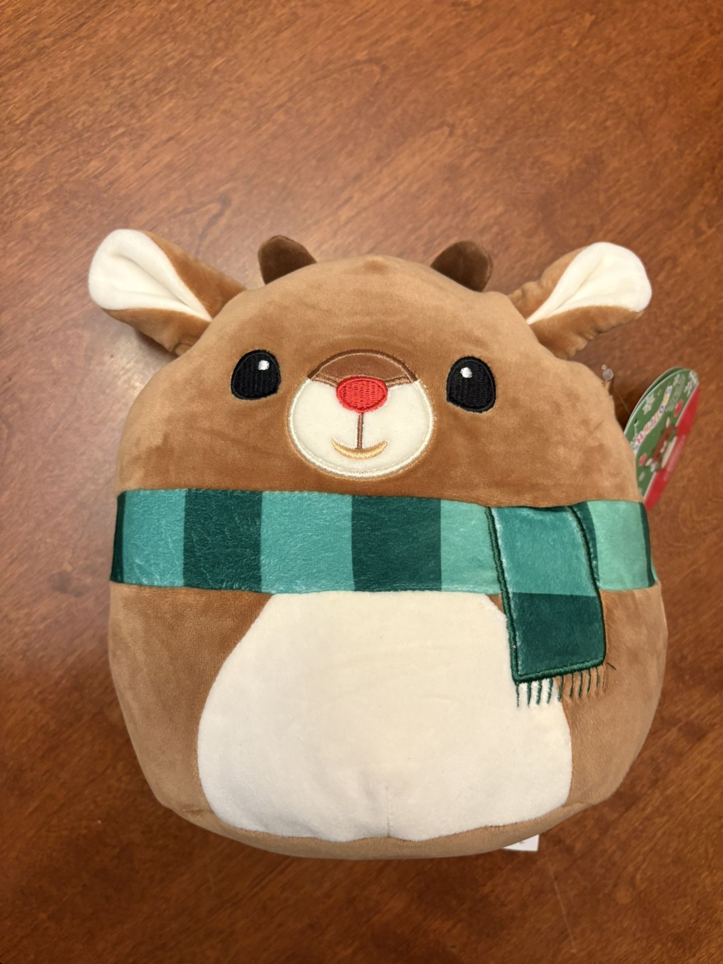 NWT Squishmallows 8” Rudolph The Red Nosed Reindeer(Green Scarf) Holiday 2023