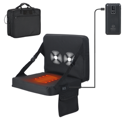 Heated Massage Stadium Seat with Backrest – Foldable Portable Seat Cushion